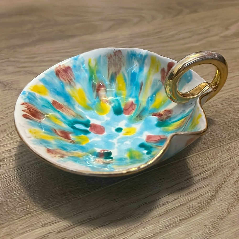 Vintage Italian Ceramic signed and Numbered Trinket Dish